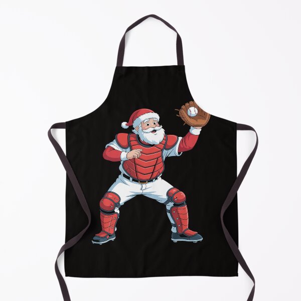 Item preview, Santa Playing Baseball Catcher Merry Christmas Sport Player  designed and sold by BotboutiquePre.
