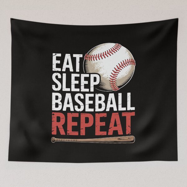 Item preview, Eat Sleep Baseball Repeat Baseball Player  designed and sold by silladive.