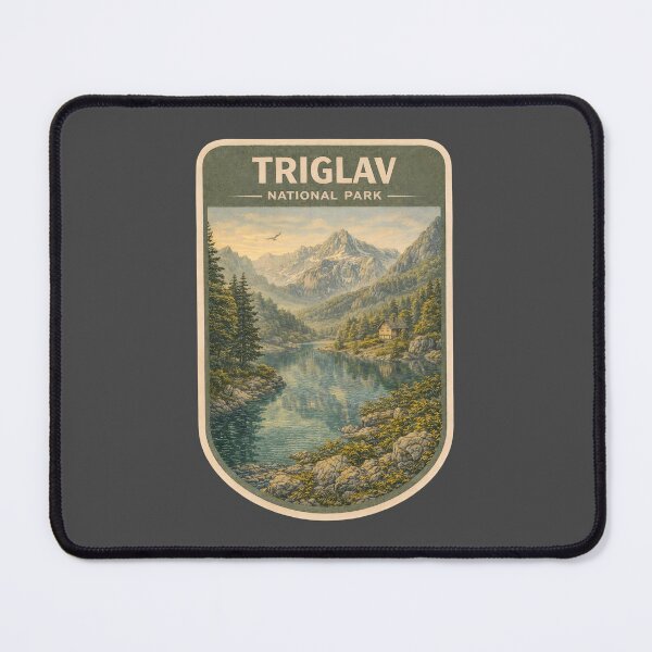 Item preview, Triglav National Park Vintage Alpine Landscape Art Print designed and sold by PinUpPizzazz.