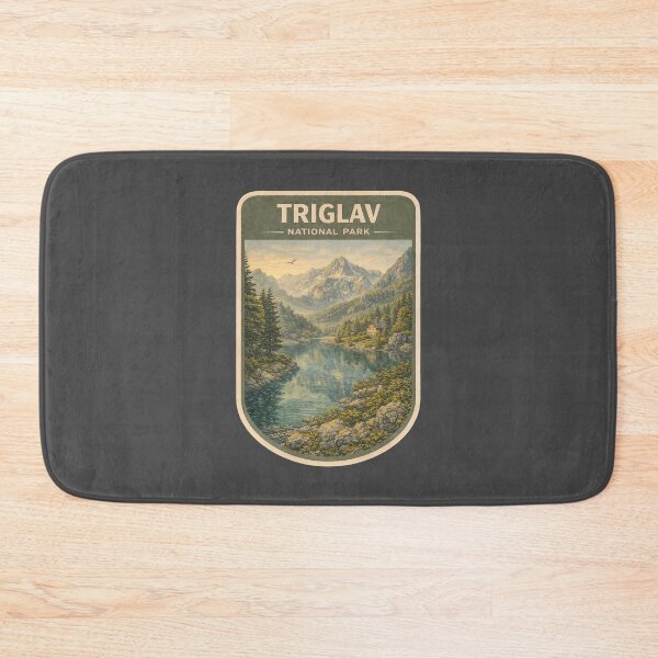 Item preview, Triglav National Park Vintage Alpine Landscape Art Print designed and sold by PinUpPizzazz.