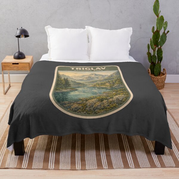 Item preview, Triglav National Park Vintage Alpine Landscape Art Print designed and sold by PinUpPizzazz.