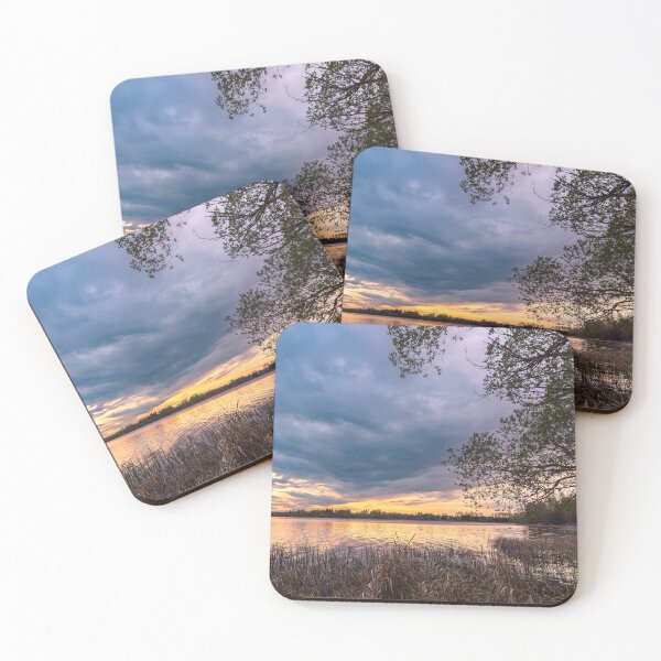 Item preview, Lacombe Lake Sunset and Storm Clouds designed and sold by Amy Mitchell.