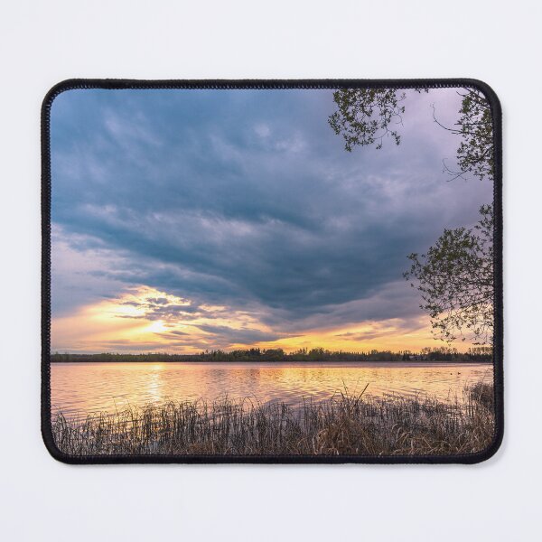 Item preview, Lacombe Lake Sunset and Storm Clouds designed and sold by Amy Mitchell.