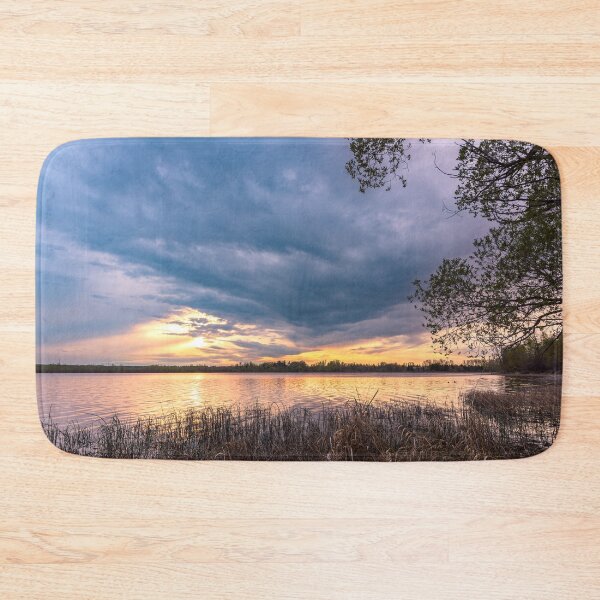 Item preview, Lacombe Lake Sunset and Storm Clouds designed and sold by Amy Mitchell.