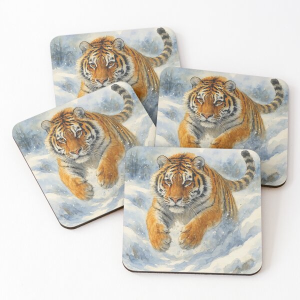 Item preview, Tiger Moving Through Snow designed and sold by nikkolaus.