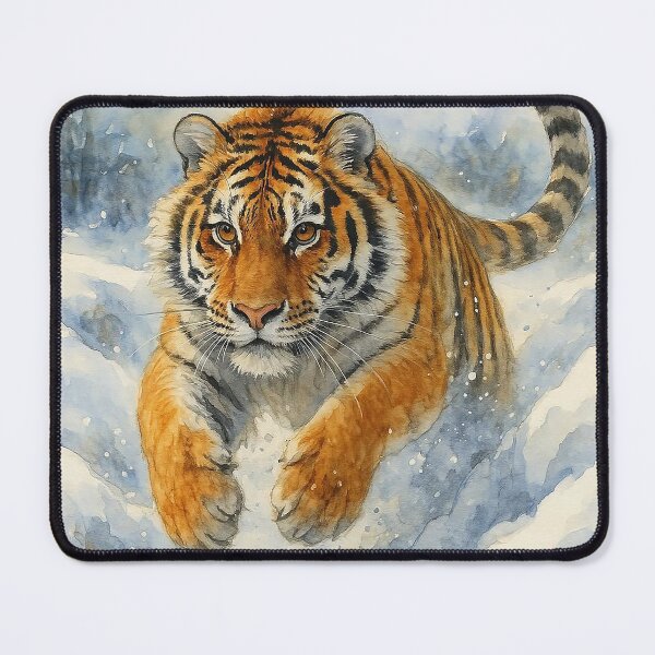 Item preview, Tiger Moving Through Snow designed and sold by nikkolaus.