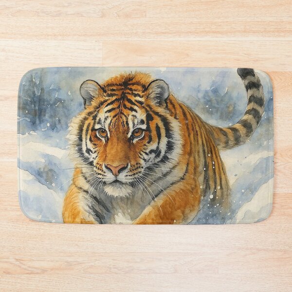 Item preview, Tiger Moving Through Snow designed and sold by nikkolaus.