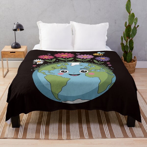 Item preview, Earth Day 2026 Cute Earth with Floral designed and sold by hettingerchaim.