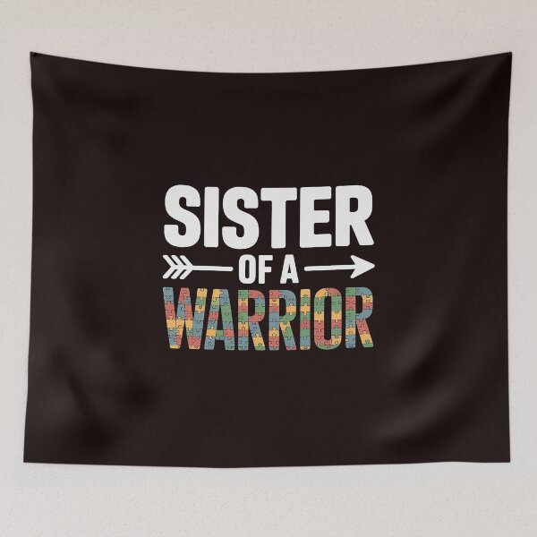 Item preview, Sister Of A Warrior Family Sis World Autism Awareness Day designed and sold by hettingerchaim.