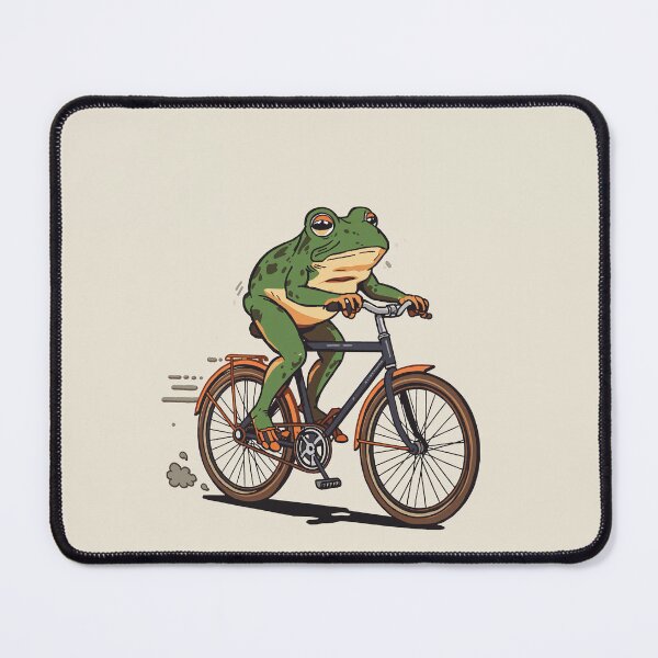 Item preview, Cute Frog Riding a Bicycle Illustration designed and sold by Dojo319.