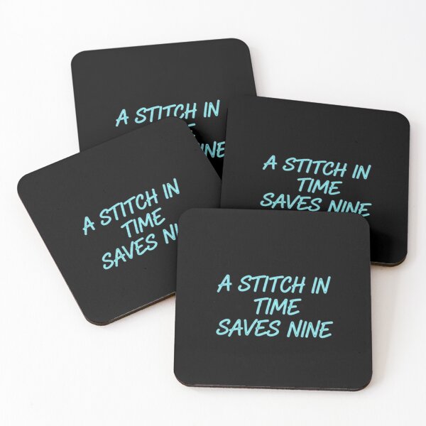 Item preview, A Stitch in Time Saves Nine - Classic Wisdom Quote Neon Style designed and sold by Pixel & Beyond.