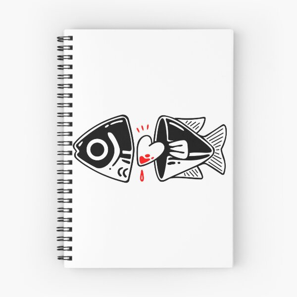 Item preview, Fish with heart. Black version. designed and sold by Renlexd.