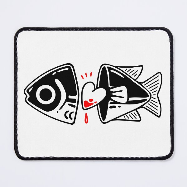 Item preview, Fish with heart. Black version. designed and sold by Renlexd.