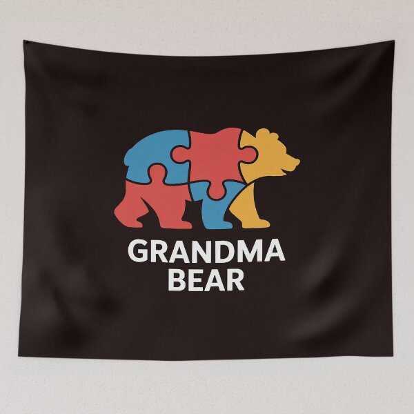 Item preview, Grandma Bear World Autism Awareness Day Family Puzzle Piece designed and sold by hettingerchaim.