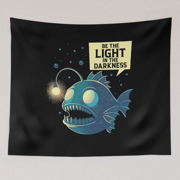 Item preview, Be The Light In The Darkness Anglerfish designed and sold by sachpica.
