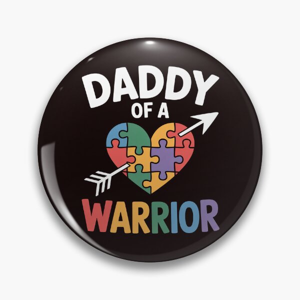 Item preview, Daddy Of A Warrior Family Dad World Autism Awareness Day designed and sold by hettingerchaim.