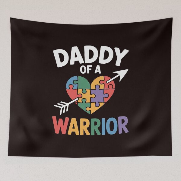 Item preview, Daddy Of A Warrior Family Dad World Autism Awareness Day designed and sold by hettingerchaim.