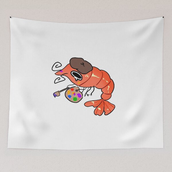 Item preview, Artsy Shrimp Painter Funny Creative Sea Art Illustration designed and sold by Mason-Pride.