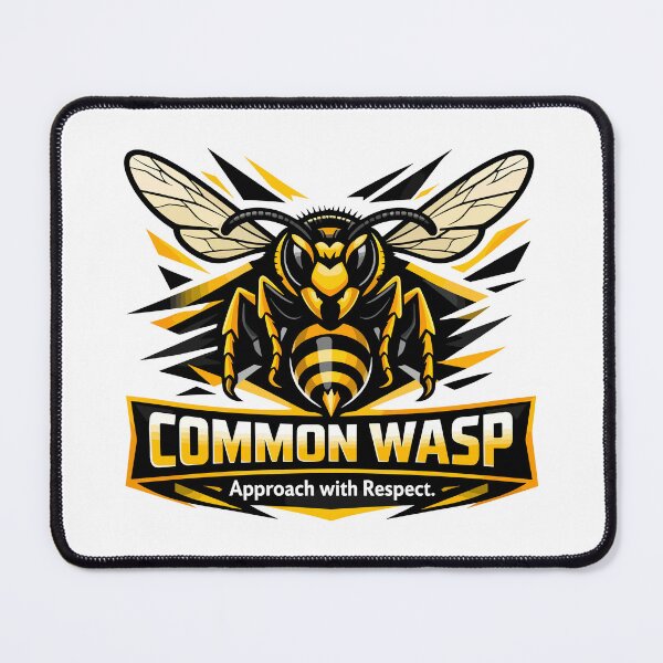 Item preview, Common Wasp Illustration – Bold Yellow Jacket Insect Art designed and sold by WildlifeInc.