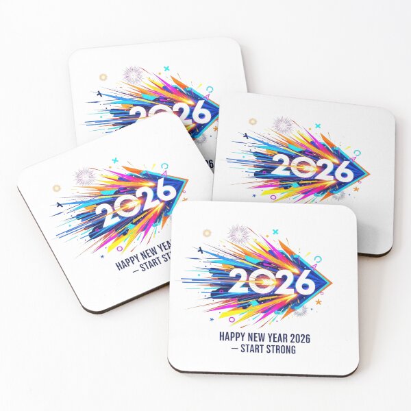 Item preview, Explosive Happy New Year 2026 Abstract Energy Blast Art designed and sold by lojadpop.