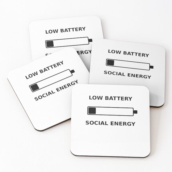 Item preview, Low Battery Social Energy Tee | Graphic T-Shirt, Introvert Humor, Funny Minimalist Shirt designed and sold by YASboutik.
