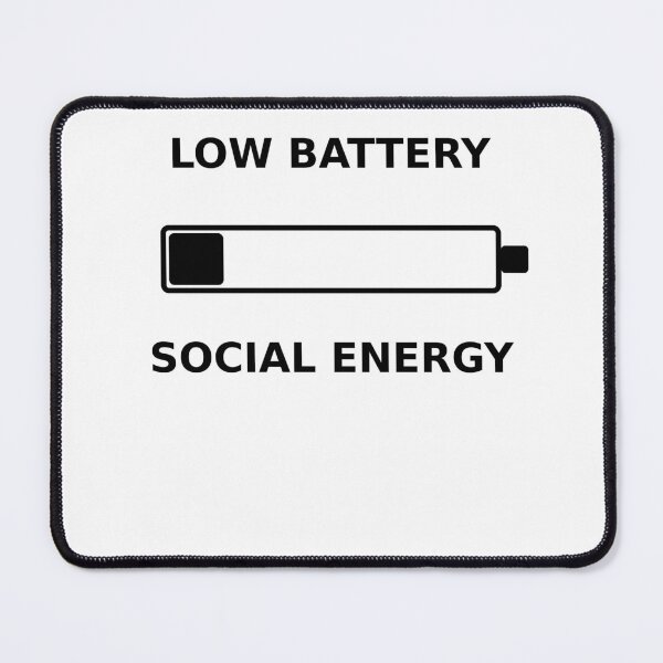 Item preview, Low Battery Social Energy Tee | Graphic T-Shirt, Introvert Humor, Funny Minimalist Shirt designed and sold by YASboutik.