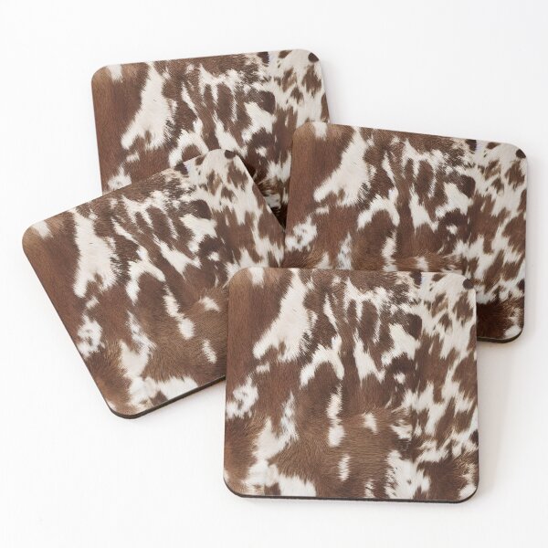 Item preview, Brown and white cowhide pattern  designed and sold by FatBirdie.