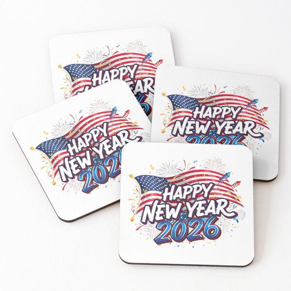 Item preview, Patriotic Happy New Year 2026 USA Flag and Fireworks Celebration designed and sold by lojadpop.