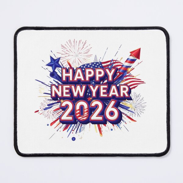 Item preview, Happy New Year 2026 Patriotic Celebration | Dynamic Red White Blue Fireworks designed and sold by lojadpop.