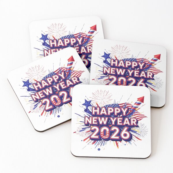 Item preview, Happy New Year 2026 Patriotic Celebration | Dynamic Red White Blue Fireworks designed and sold by lojadpop.