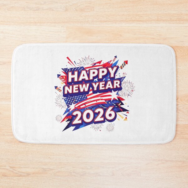 Item preview, Happy New Year 2026 Dynamic Celebration - Patriotic Red White Blue Fireworks designed and sold by lojadpop.