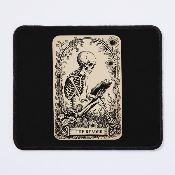 Item preview, The Reader Tarot Card Funny Book Lover Skeleton Reading Book designed and sold by AsteriskDatBArt.