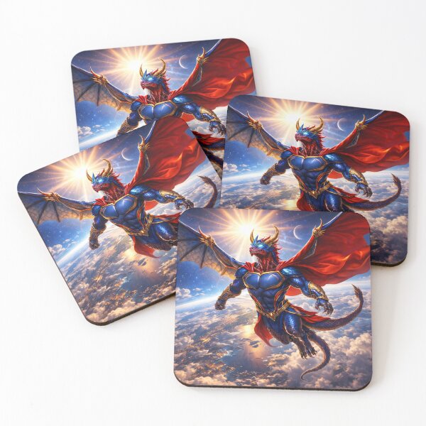 Item preview, Solar Ascendant Dragon – Superhero Dragon Heroes Art designed and sold by EpicDragons-.