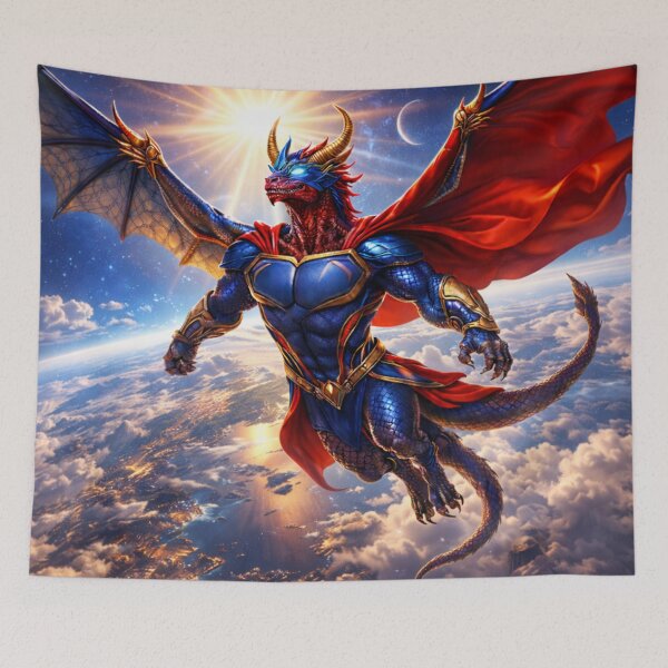 Item preview, Solar Ascendant Dragon – Superhero Dragon Heroes Art designed and sold by EpicDragons-.