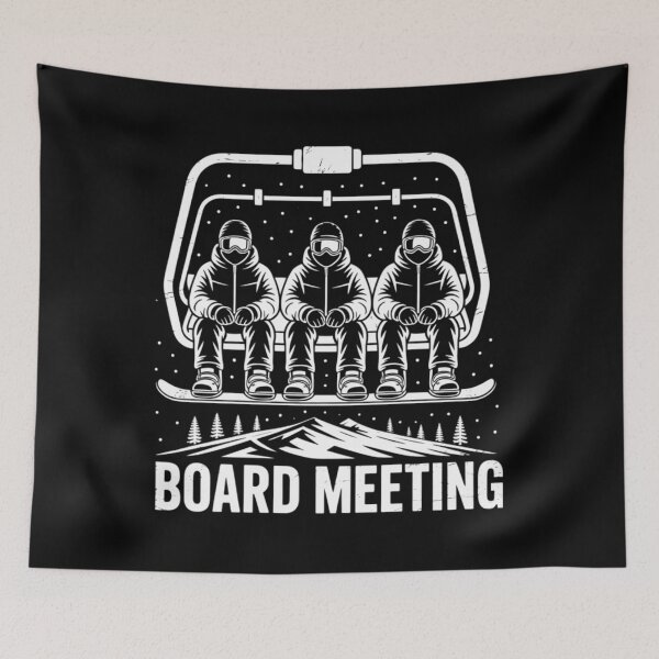 Item preview, Snowboard Board Meeting Ski Lift Skier Winter Sports designed and sold by AsteriskDatBArt.