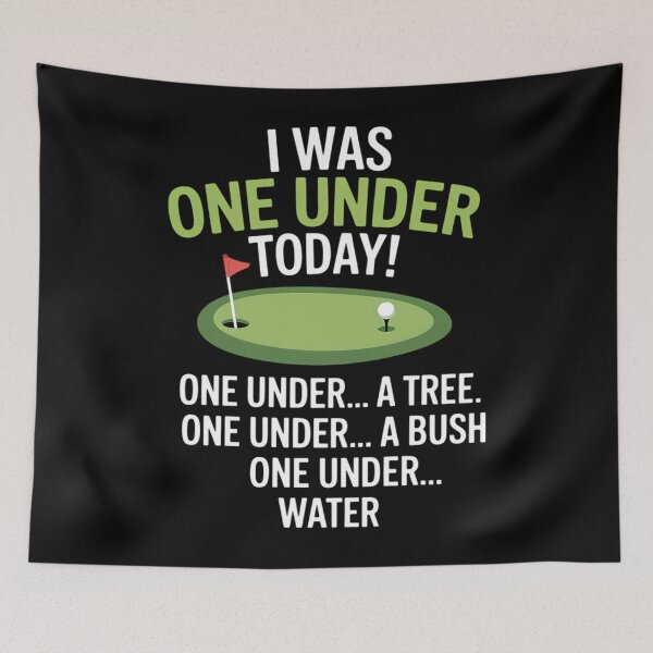 Item preview, I was One Under Today - Golfer Golf Lover Golfing designed and sold by AsteriskDatBArt.