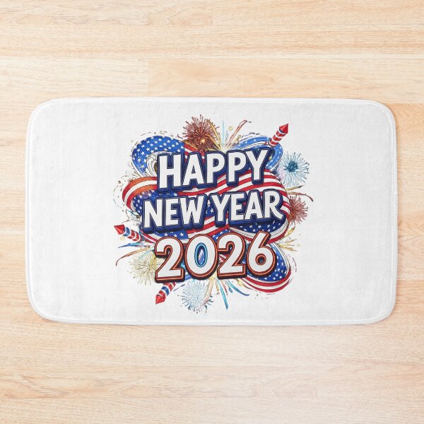 Item preview, Happy New Year 2026 USA Flag Fireworks Celebration Design designed and sold by lojadpop.