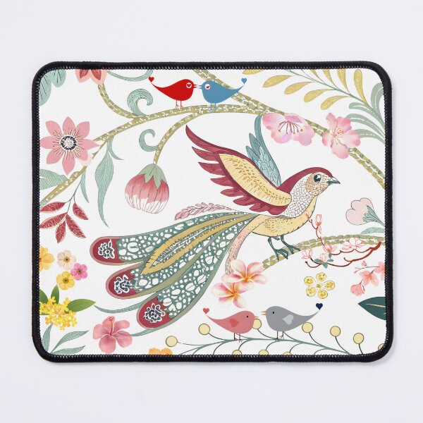 Item preview, Elegant Love Birds & Floral Wreath – Vintage Romantic Nature Illustration designed and sold by VibranPalette.
