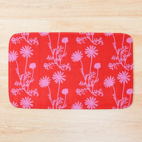 Item preview, Floral Botanical Vintage Contemporary Wild Daisies Pink and Red Pattern designed and sold by kierkegaard.