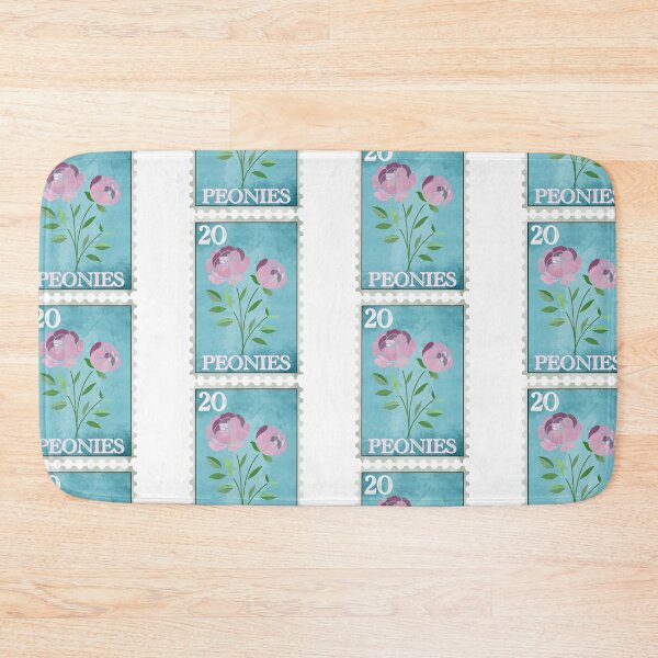 Item preview, Vintage Peonies Flower Stamp designed and sold by Lillilia.