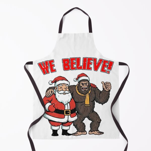 Item preview, "WE BELEIVE!" SANTA and SASQUATCH AKA BIGFOOT designed and sold by WHITE FLAME PRINTS.