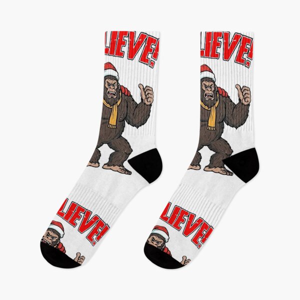 Item preview, "WE BELEIVE!" SANTA and SASQUATCH AKA BIGFOOT designed and sold by WHITE FLAME PRINTS.