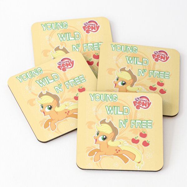 Item preview, "Young Wild N' Free" Apple Jack - My Little Pony designed and sold by bronymerch4u.