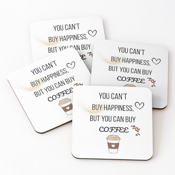 Item preview, Can’t Buy Happiness, But Coffee T-Shirt | Funny Coffee Lover Tee | Unisex designed and sold by YASboutik.