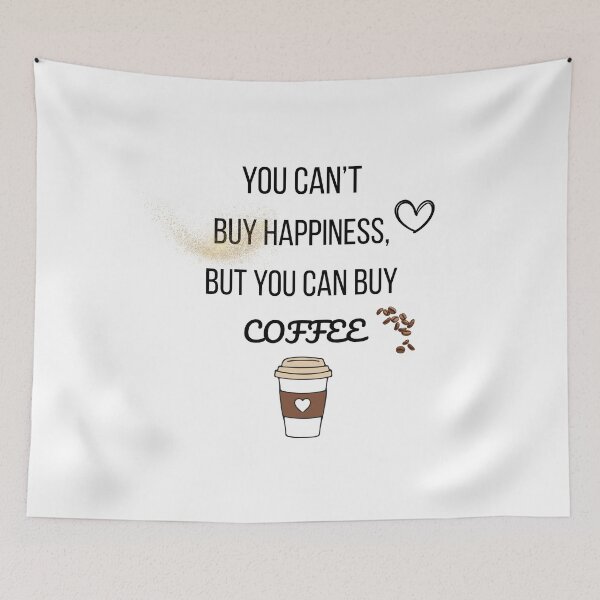 Item preview, Can’t Buy Happiness, But Coffee T-Shirt | Funny Coffee Lover Tee | Unisex designed and sold by YASboutik.