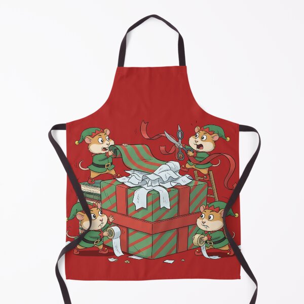 Item preview, Understaffed Hamster Elves Wrapping Giant Christmas Gift designed and sold by SillyPawsStudio.