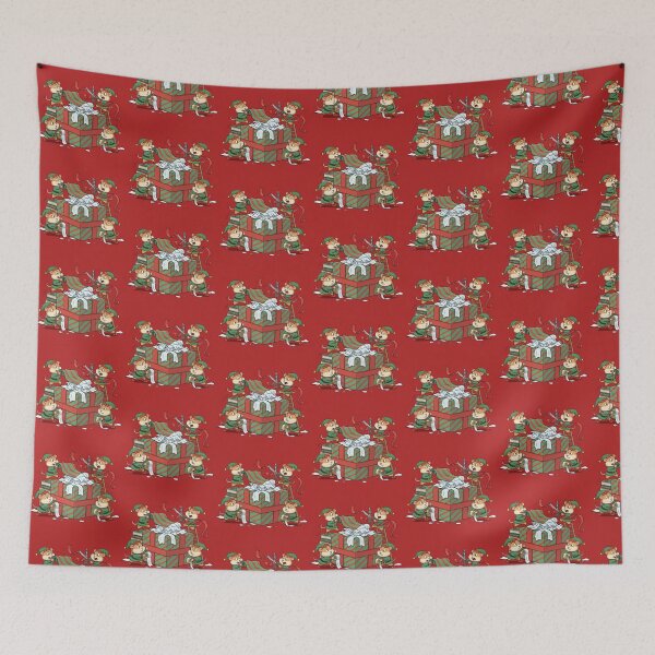Item preview, Understaffed Hamster Elves Wrapping Giant Christmas Gift designed and sold by SillyPawsStudio.