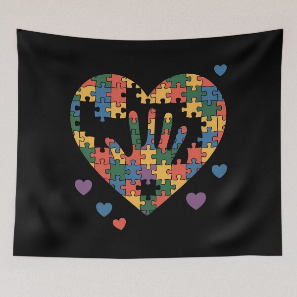 Item preview, Valentines Day Love Heart Autism Awareness Puzzle Piece designed and sold by CruelShadesSt.