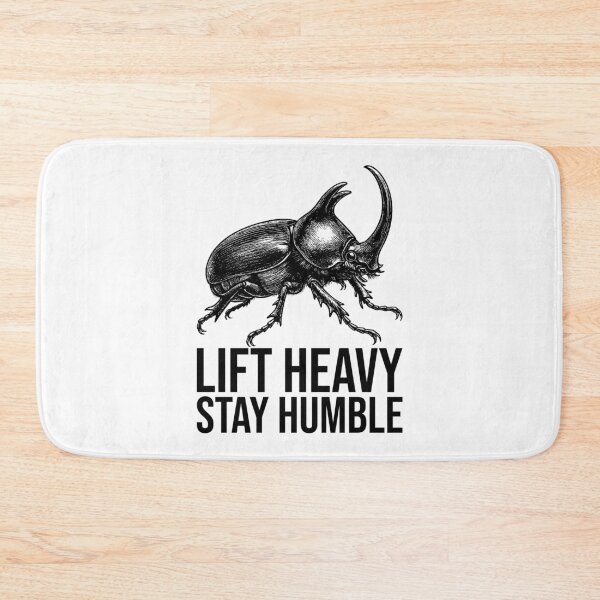 Item preview, Lift Heavy, Stay Humble – Rhinoceros Beetle Funny Insect Design designed and sold by xndrlab.