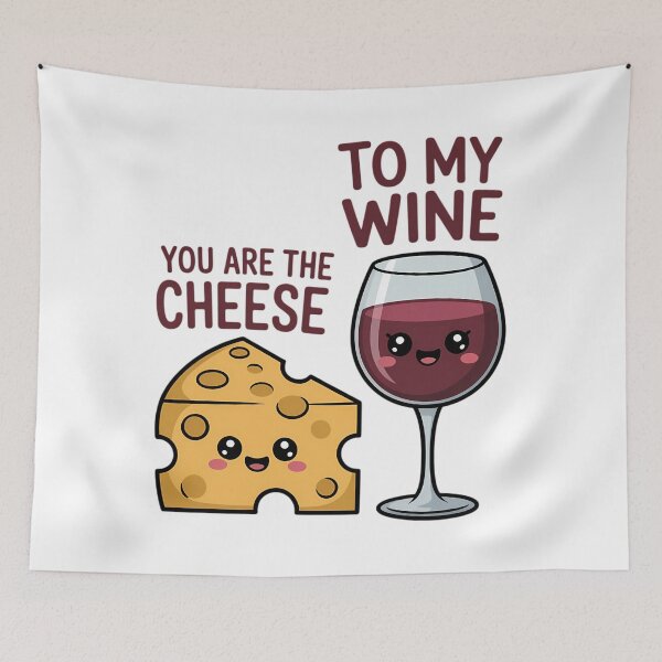 Item preview, You Are The Cheese To My Wine Best Friend Valentine's Day designed and sold by CruelShadesSt.